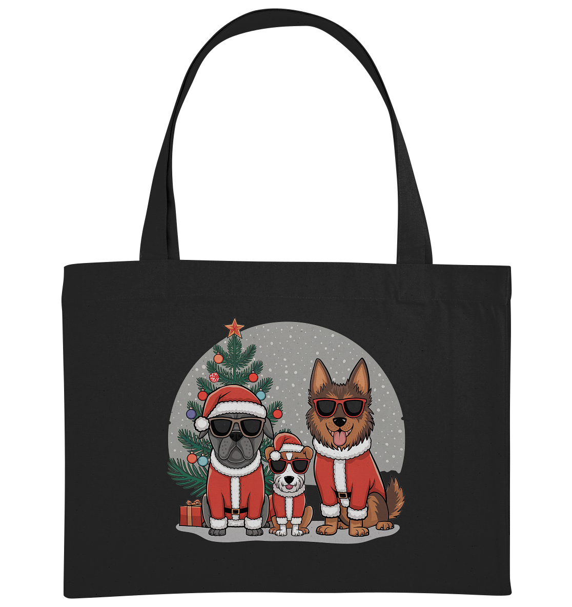 Ugly Christmas Weihnachts Hunde  - Organic Shopping-Bag