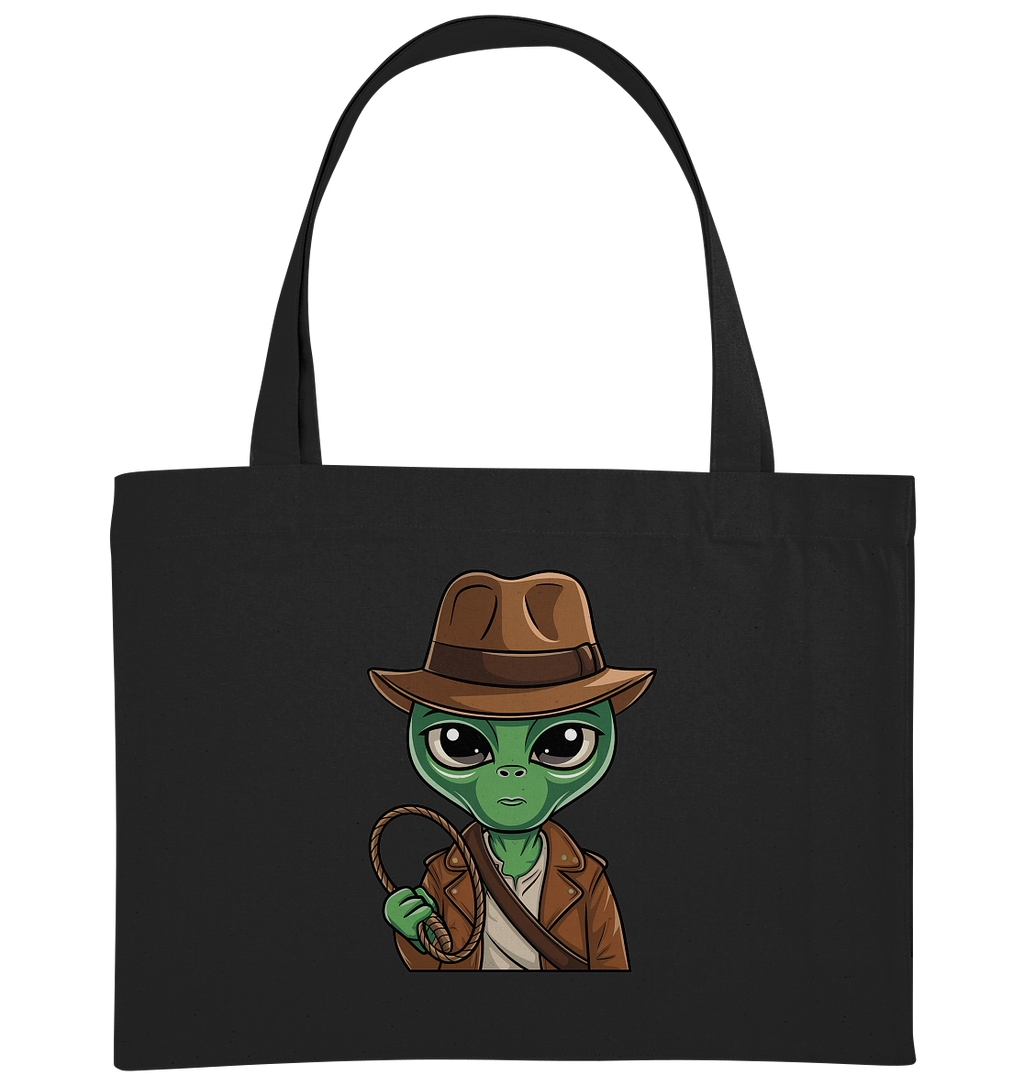 Alien Abenteurer Cartoon - Organic Shopping-Bag