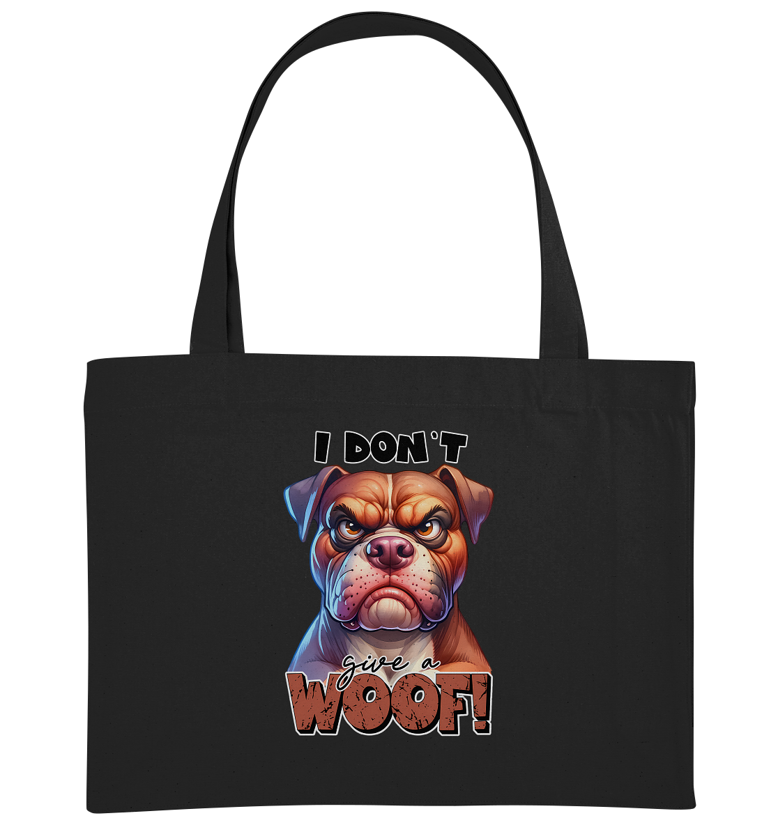 I don't give a woof - Fun Hunde Cartoon - Organic Shopping-Bag