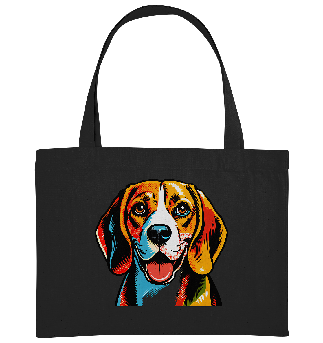 Beagle Pop Art - Personalisierbar - Organic Shopping-Bag
