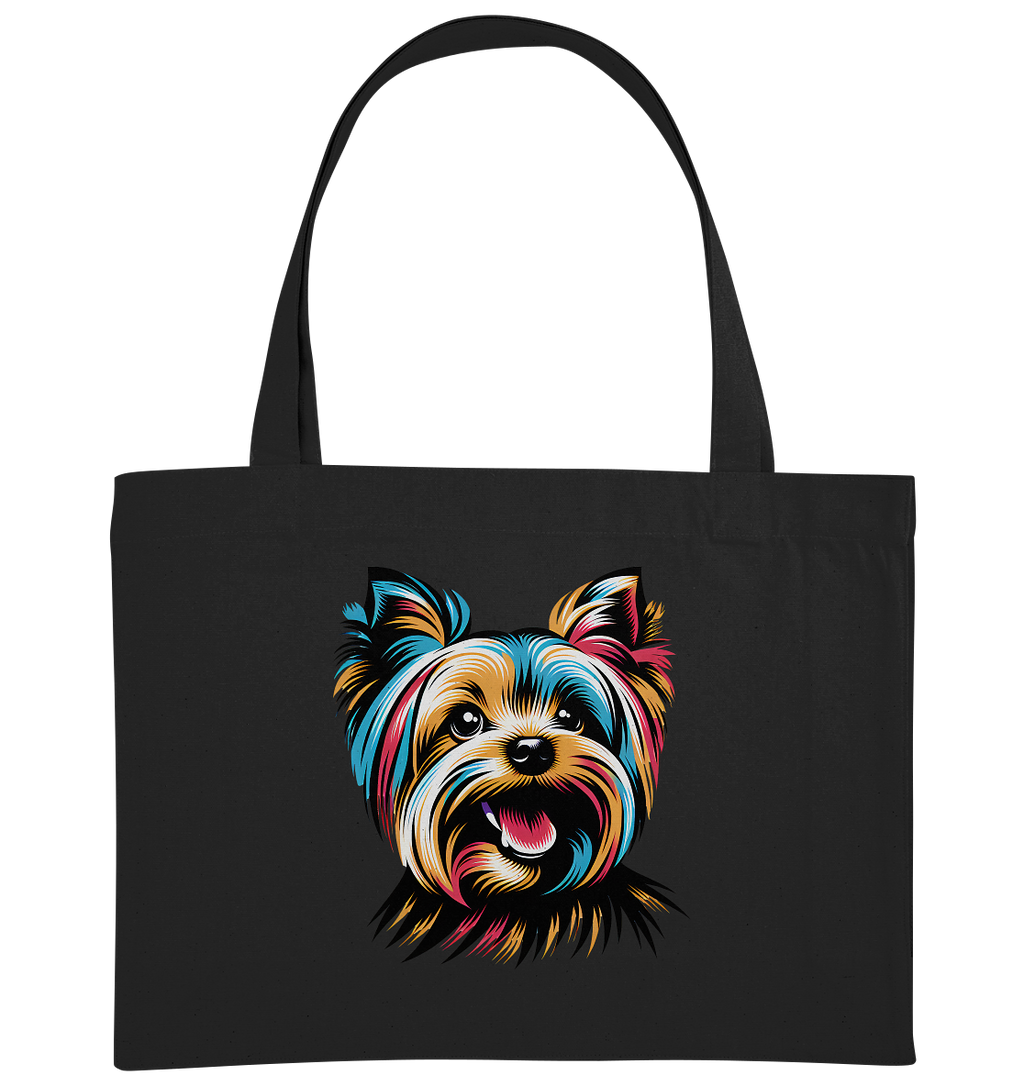 Yorkshire Terrier Pop Art - personalisierbar - Organic Shopping-Bag