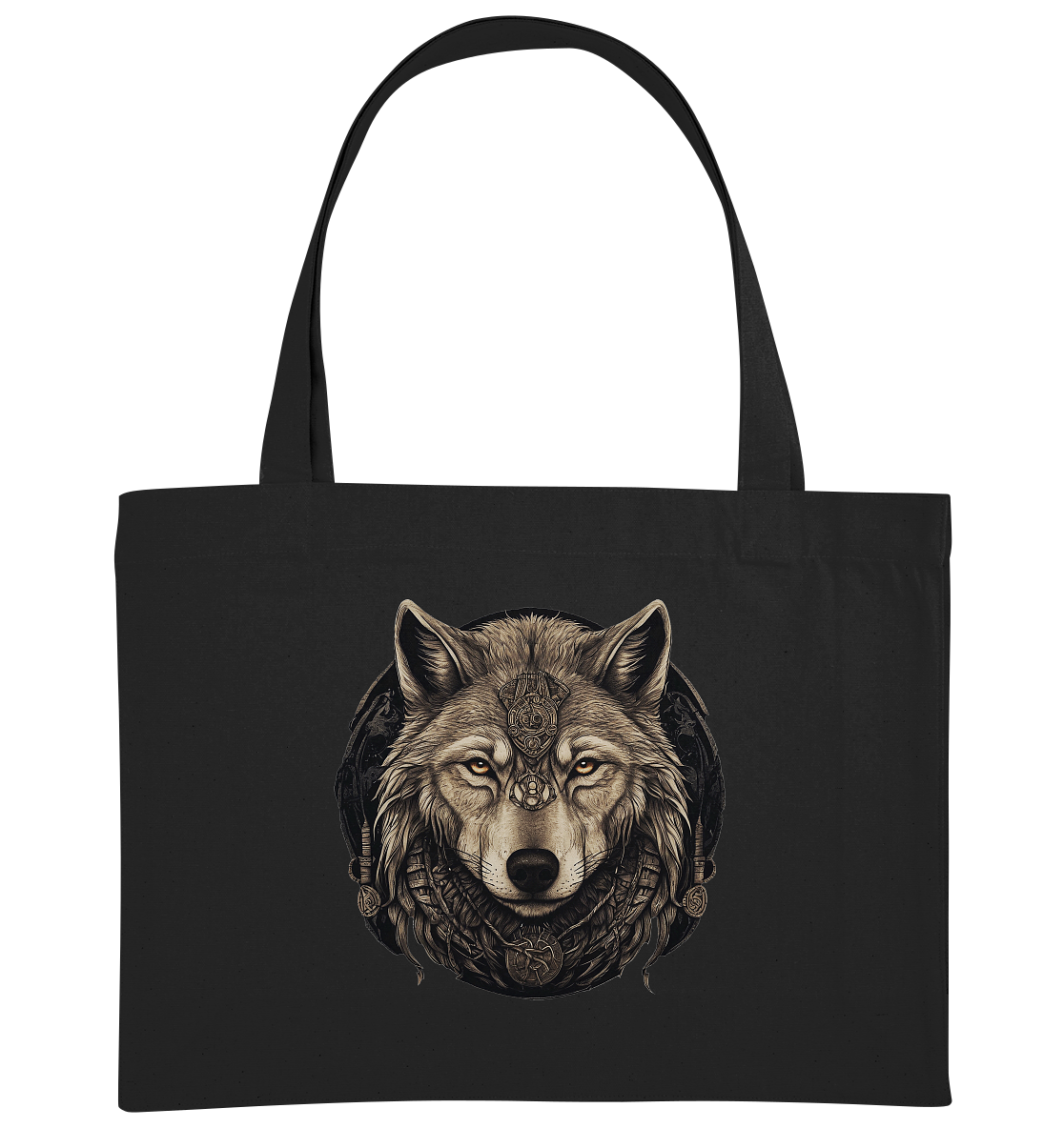 Wolf Fenris Viking Art - Organic Shopping-Bag