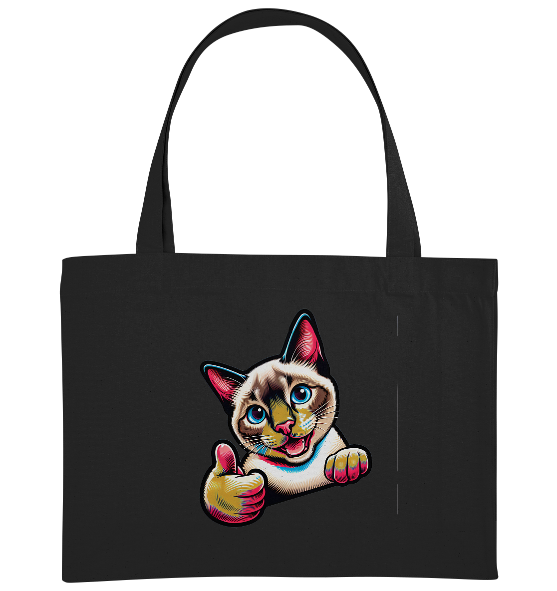 Siamkatze Pop Art - personalisierbar - Organic Shopping-Bag