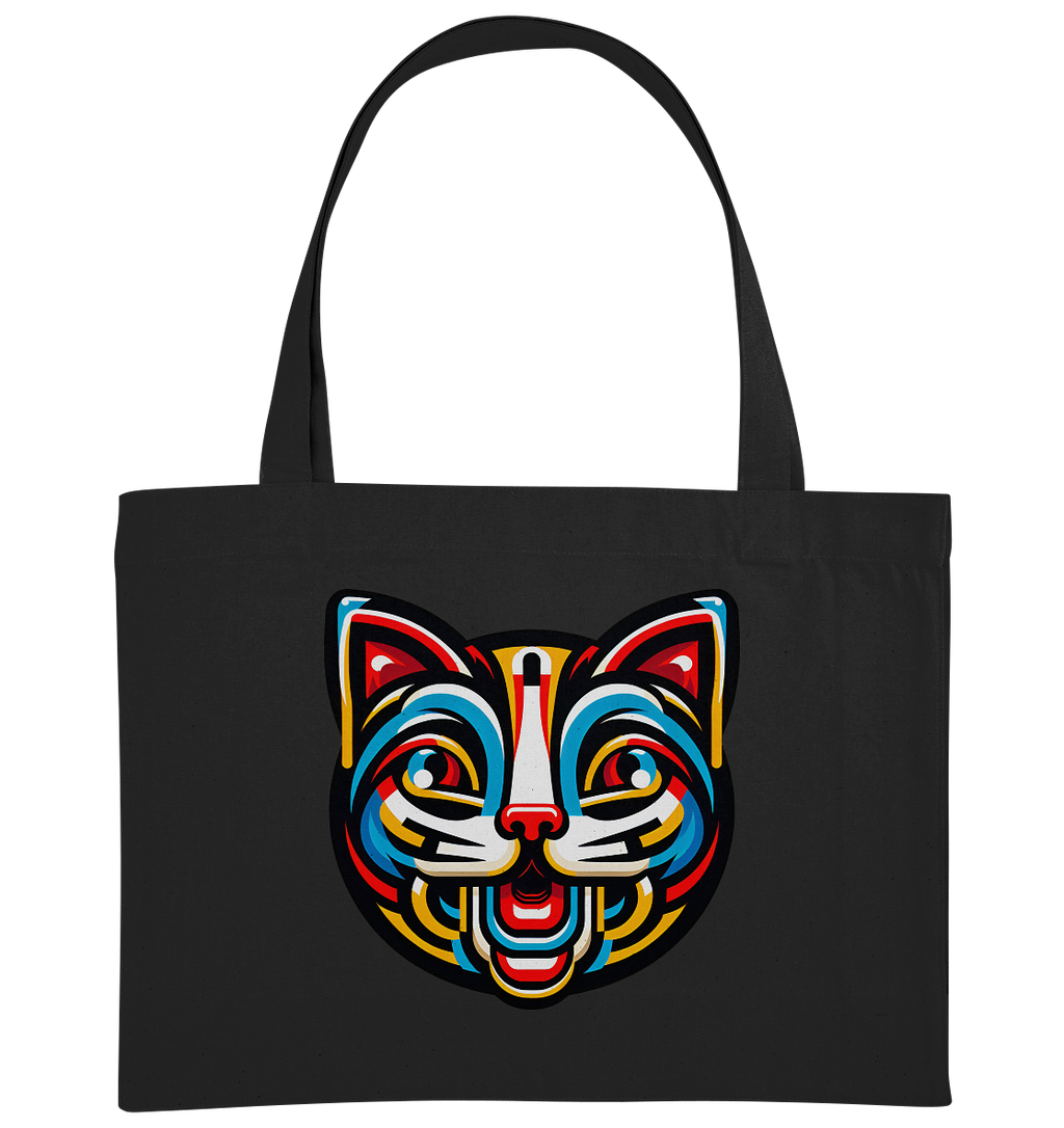 Pop Art Katze  - Organic Shopping-Bag