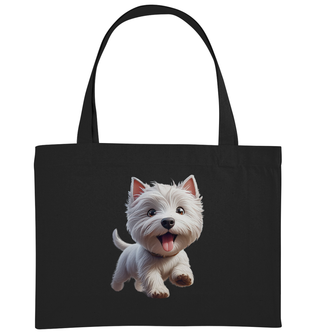 West Highland Terrier Catoon - personalisierbar - Organic Shopping-Bag