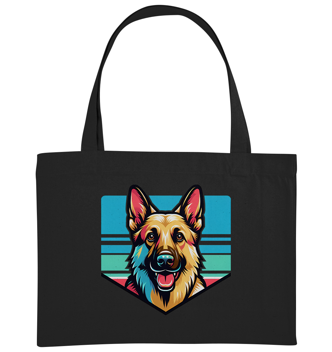 Schäferhund Pop Art - personalisierbar - Organic Shopping-Bag
