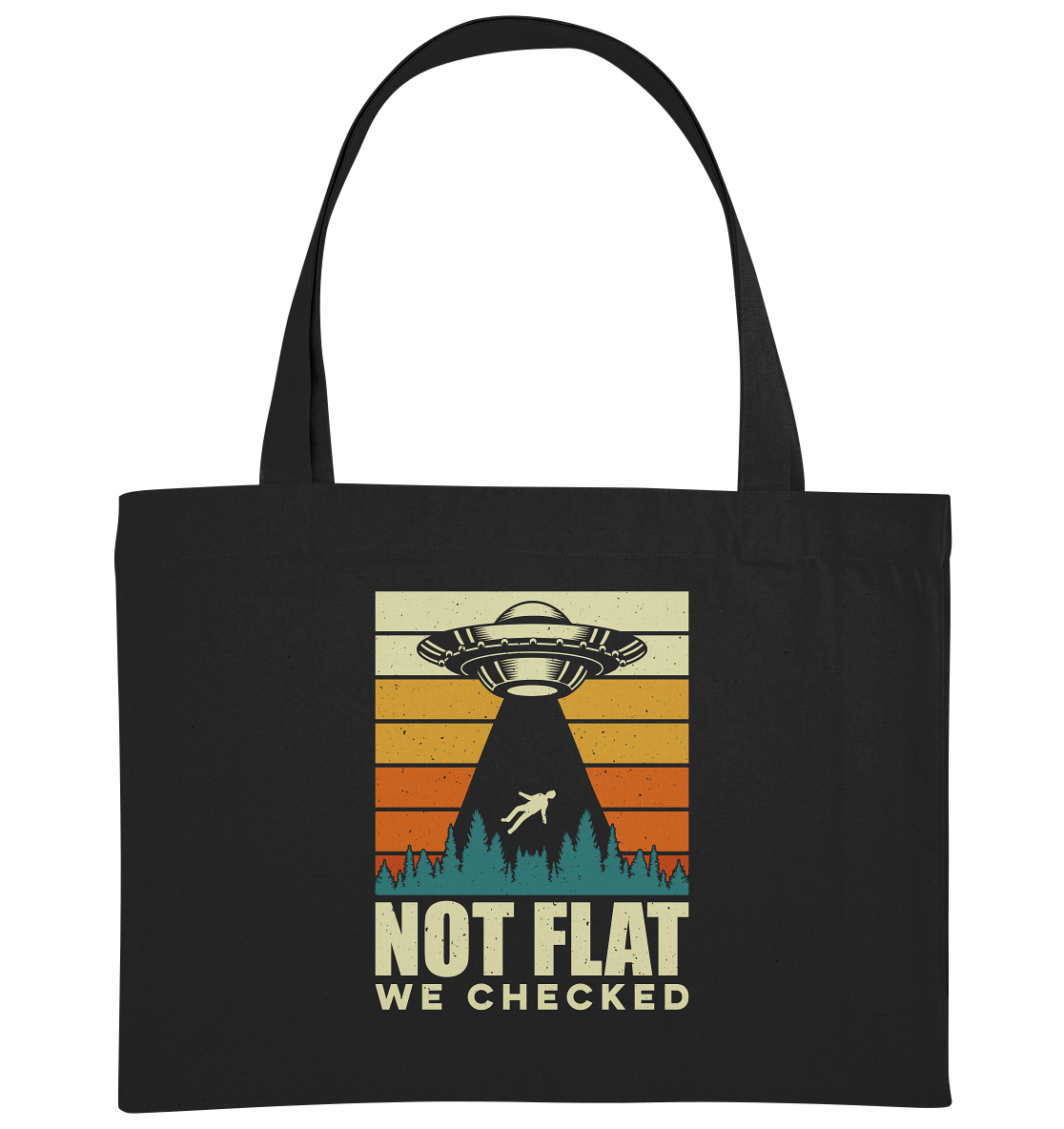 Erde - Not Flat we checked  - Organic Shopping-Bag