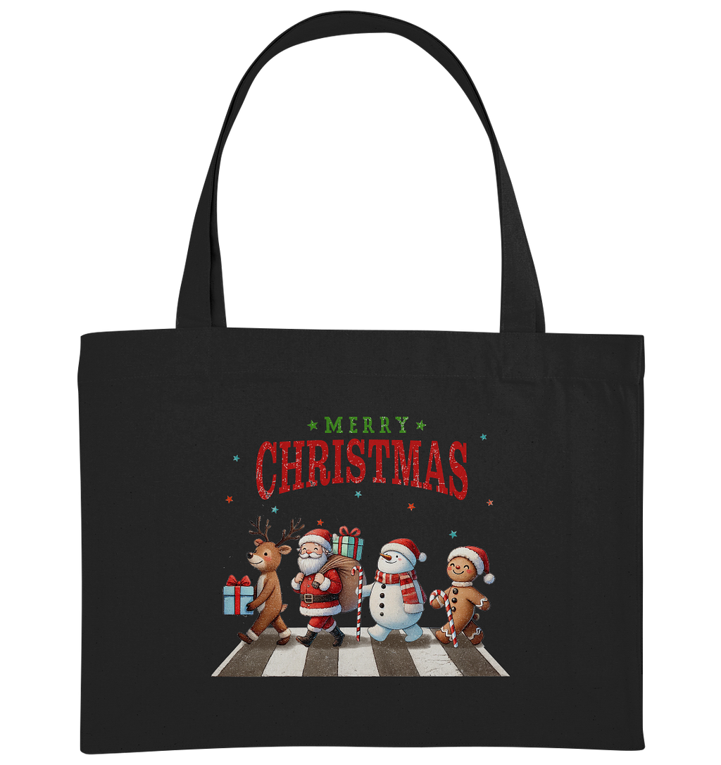 Merry Christmas Zebrastreifen - Organic Shopping-Bag
