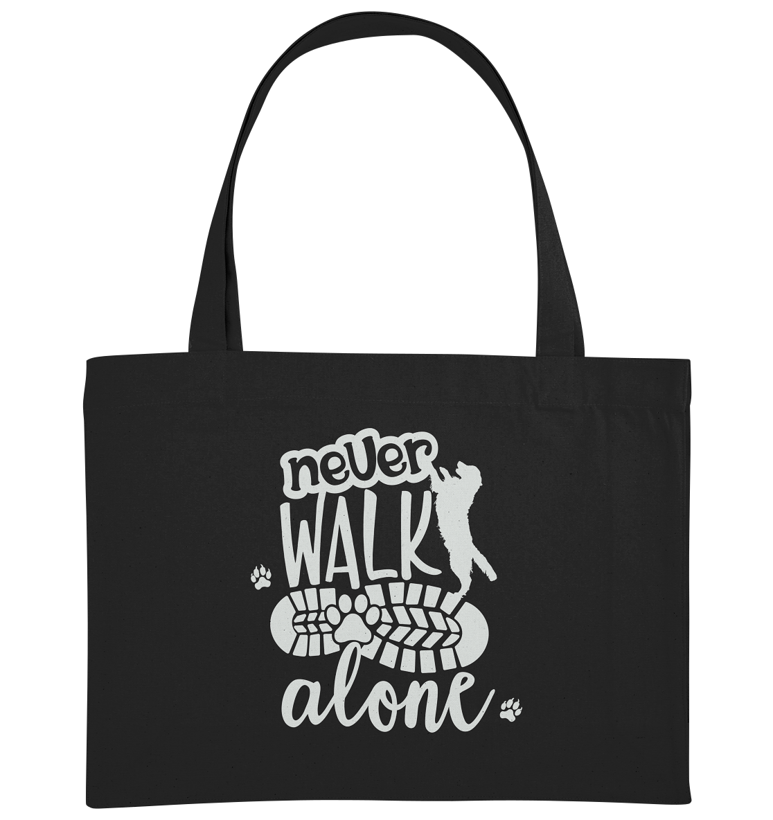 Hundefreunde You never walk alone - personalisierbar - Organic Shopping-Bag