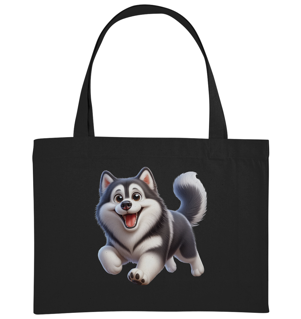Husky Comic - personalisierbar - Organic Shopping-Bag