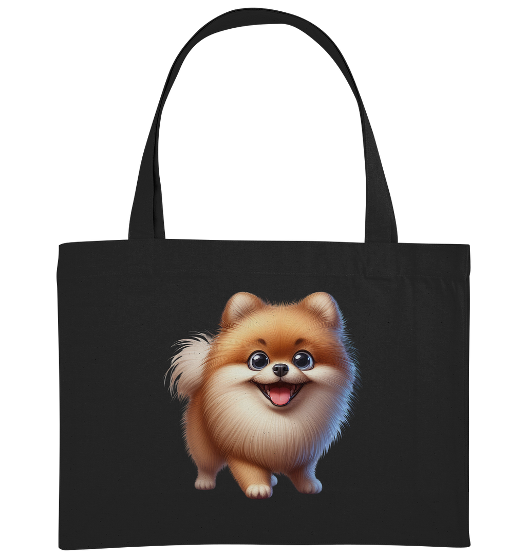 Pomeranien Cartoon - personalisierbar - Organic Shopping-Bag