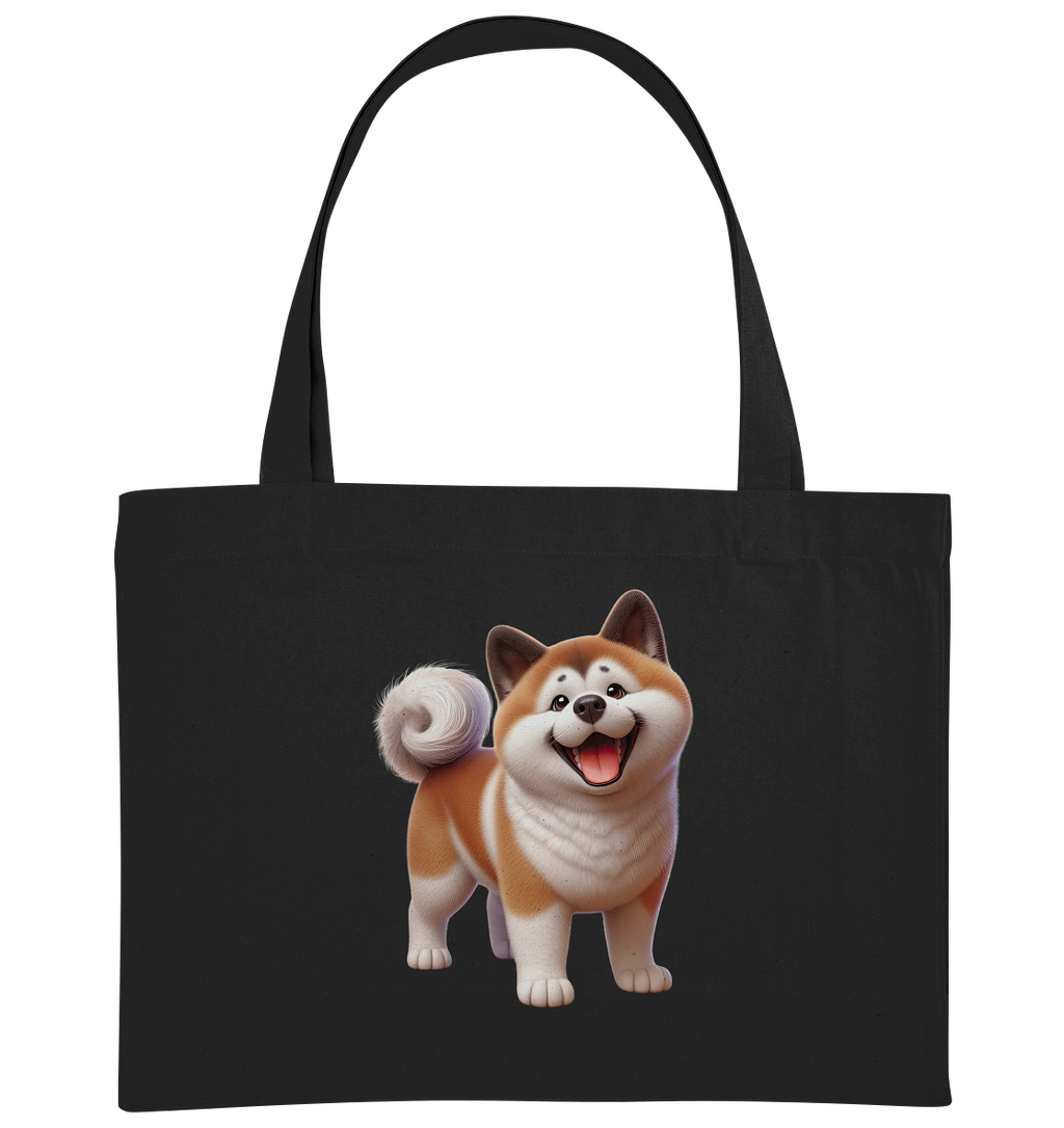 Akita Cartoon Hund personalisierbar - Organic Shopping-Bag