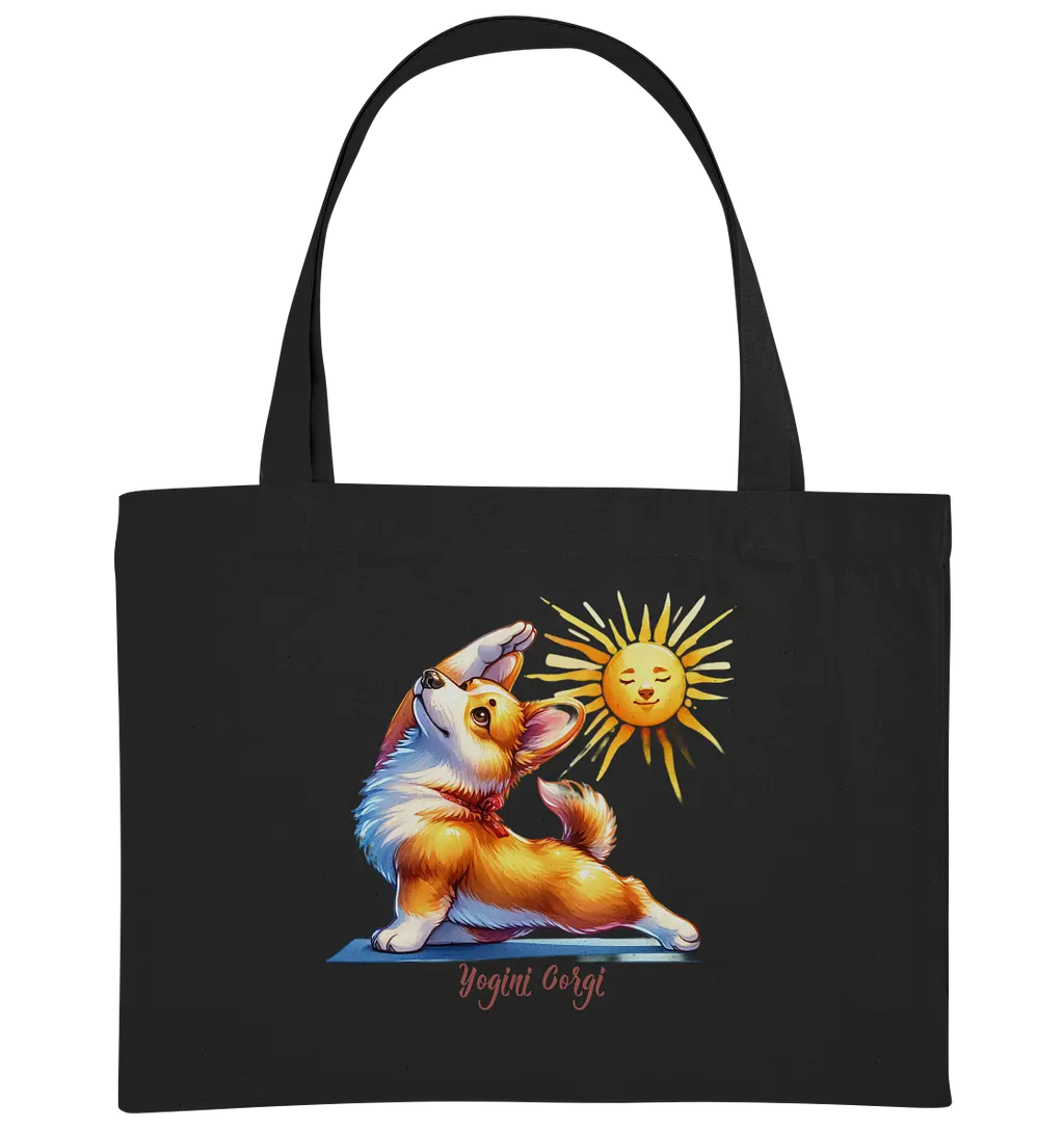 Yoga Corgi Hund yogini Gorgi - personalisierbar - Organic Shopping-Bag - PAWentura
