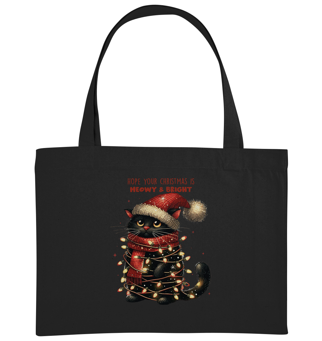 Weihnachts Katze Christmas is Moewy - Organic Shopping-Bag