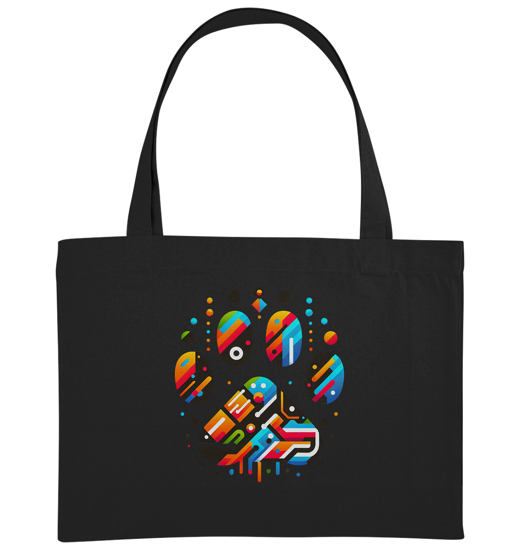 Y2K Technisch Design Pfote  - Organic Shopping-Bag