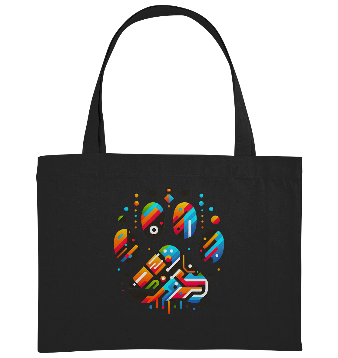 Y2K Technisch Design Pfote  - Organic Shopping-Bag