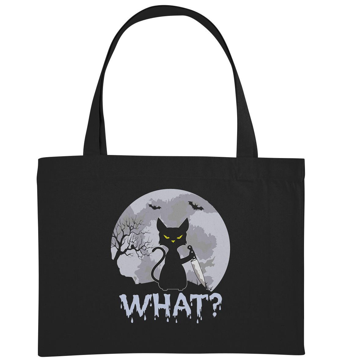 Halloween Katze Horror Lustig - Organic Shopping-Bag
