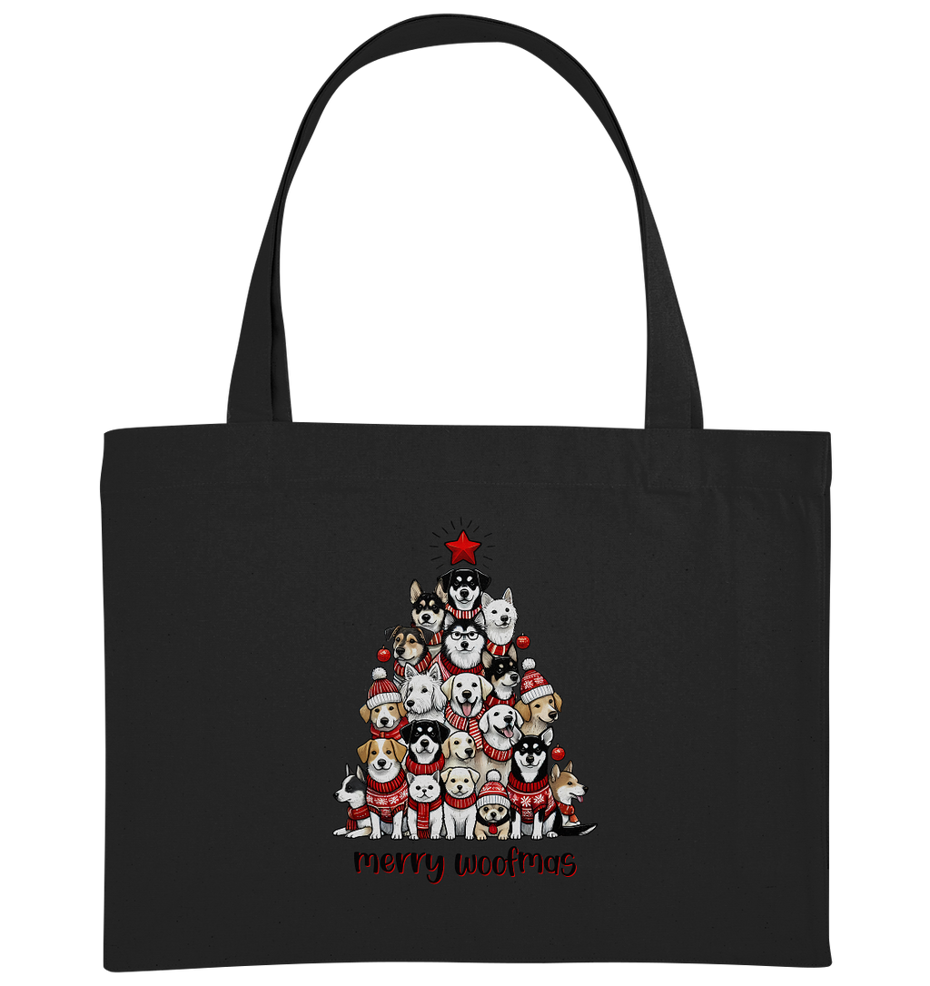 Weihnachten Christmas Hunde Baum Merry Woofmas - Organic Shopping-Bag