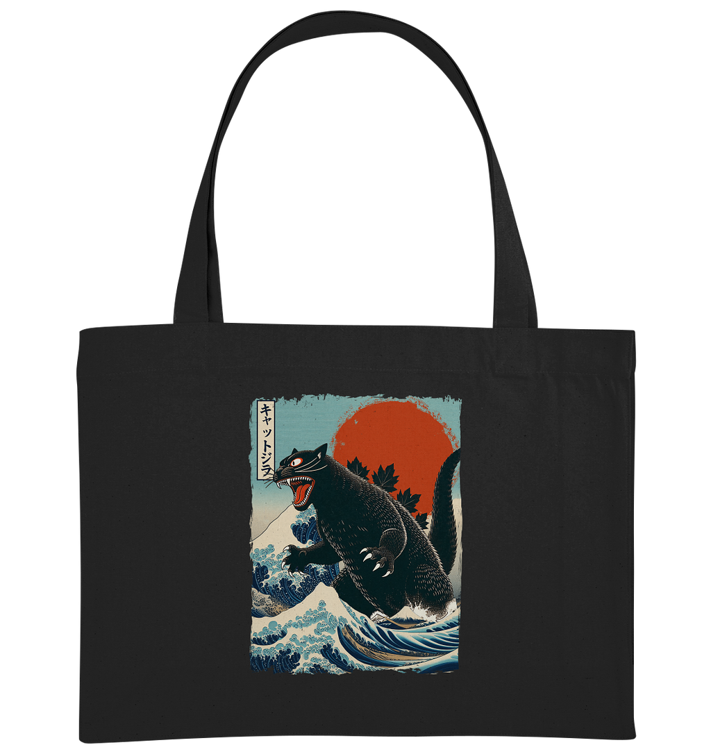 Cat - Zilla , Comic Style - Organic Shopping-Bag