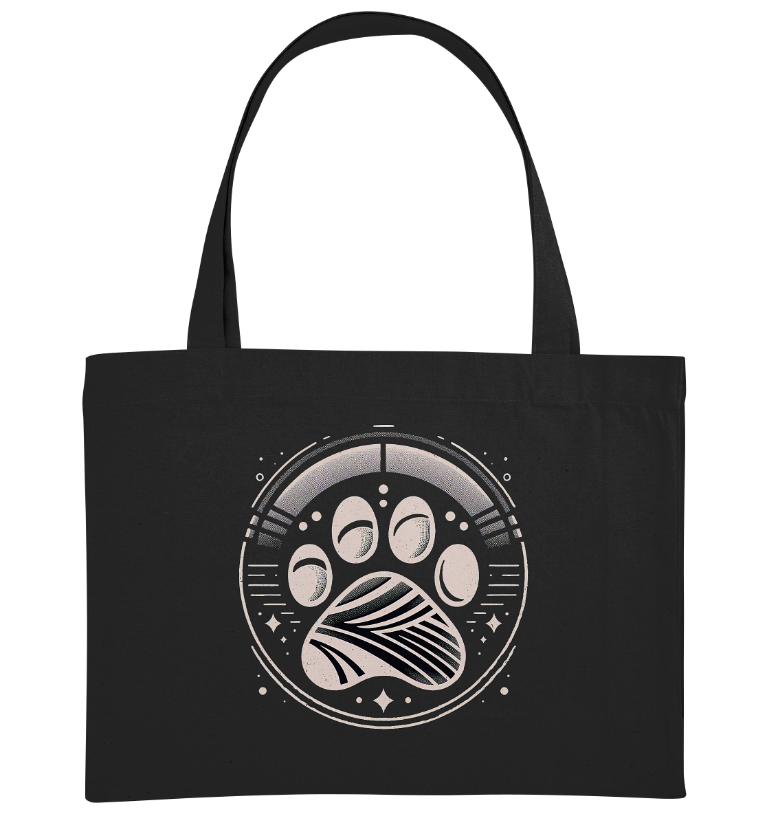 Futuristische Design einer Pfote - Organic Shopping-Bag