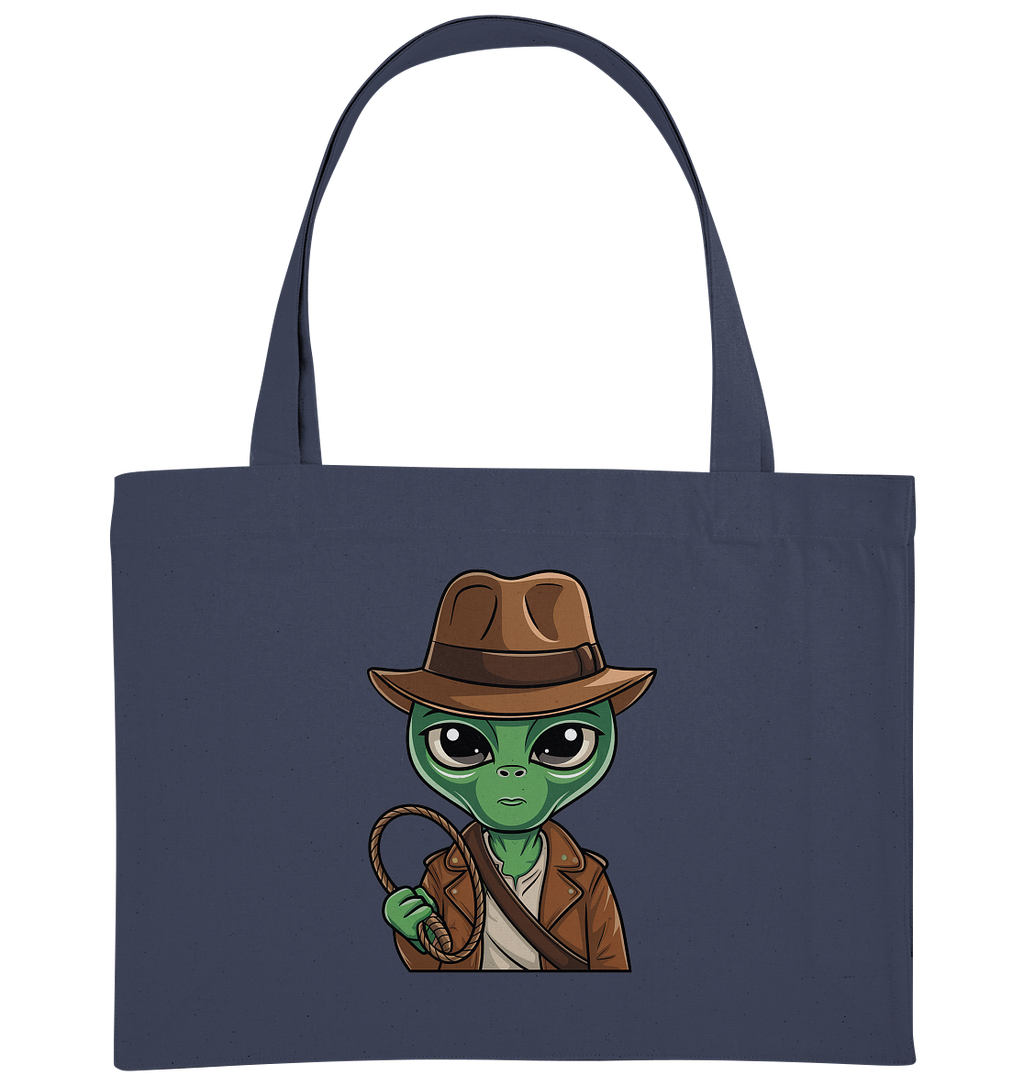 Alien Abenteurer Cartoon - Organic Shopping-Bag