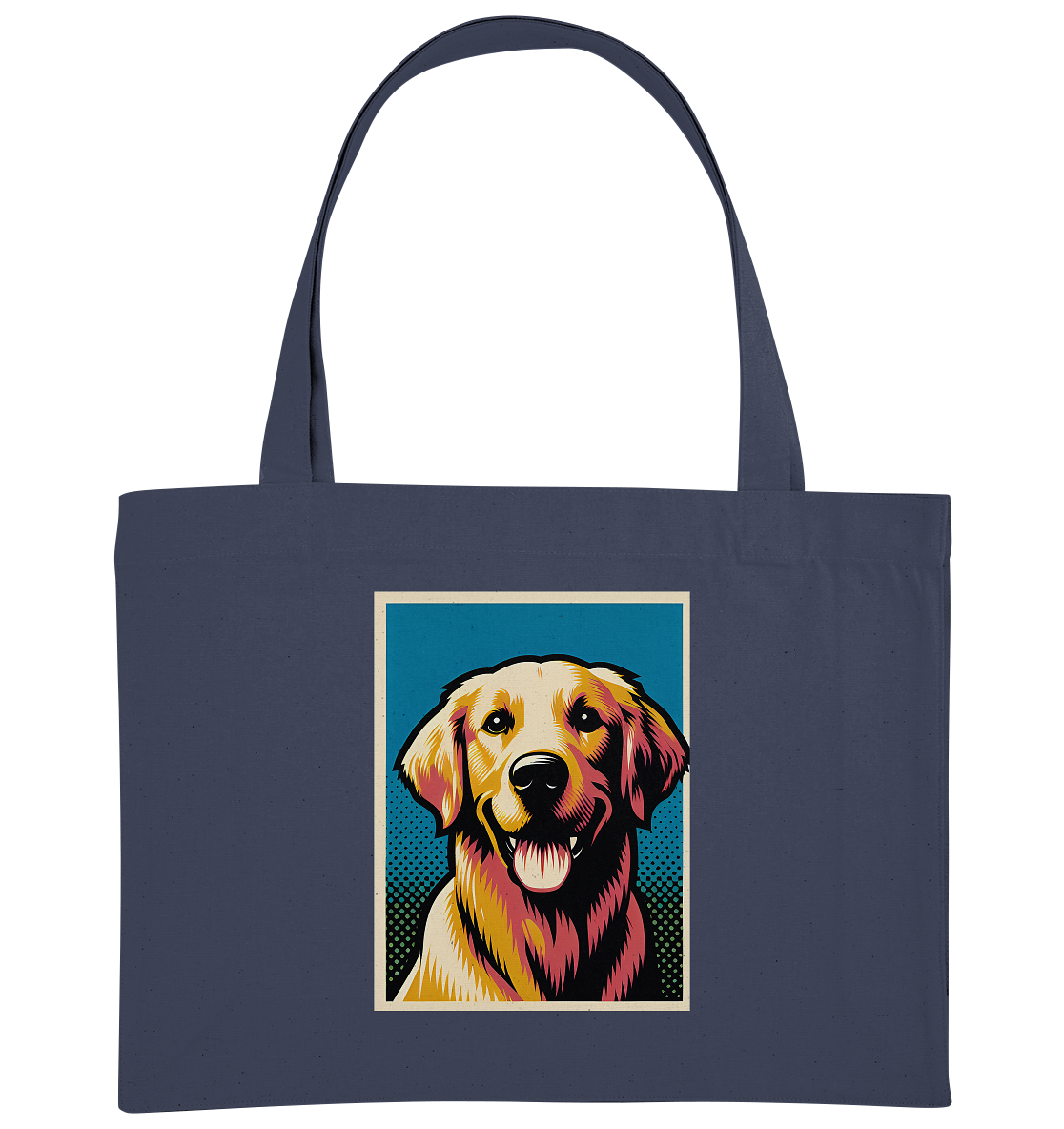 Golden Retriever Pop Art - personalisierbar - Organic Shopping-Bag