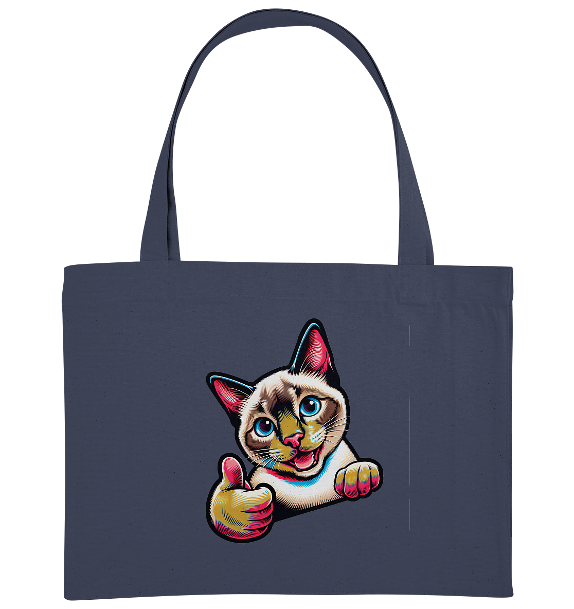 Siamkatze Pop Art - personalisierbar - Organic Shopping-Bag