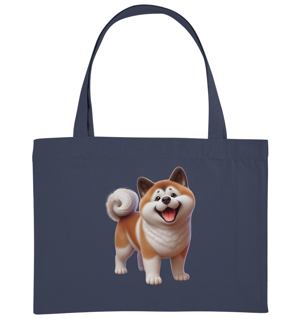 Akita Cartoon Hund personalisierbar - Organic Shopping-Bag