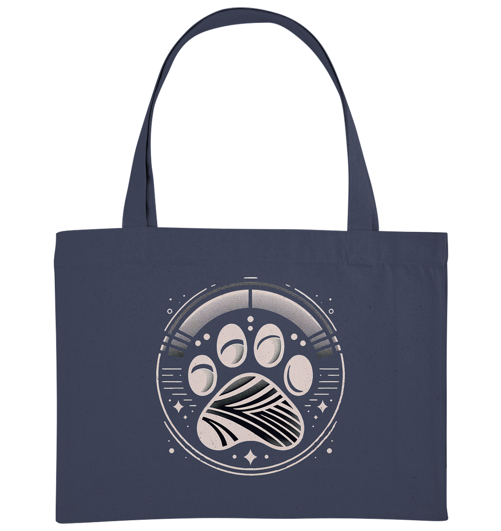 Futuristische Design einer Pfote - Organic Shopping-Bag
