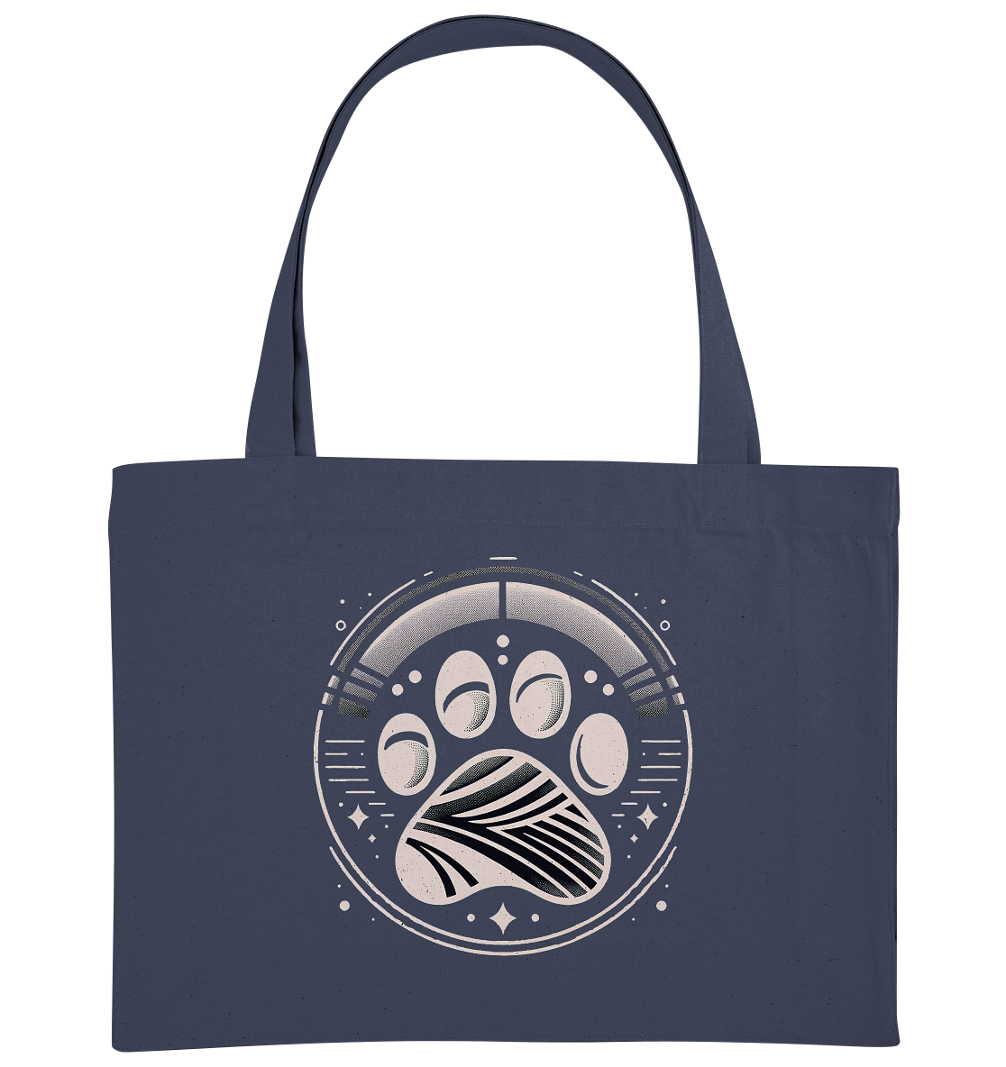 Futuristische Design einer Pfote - Organic Shopping-Bag