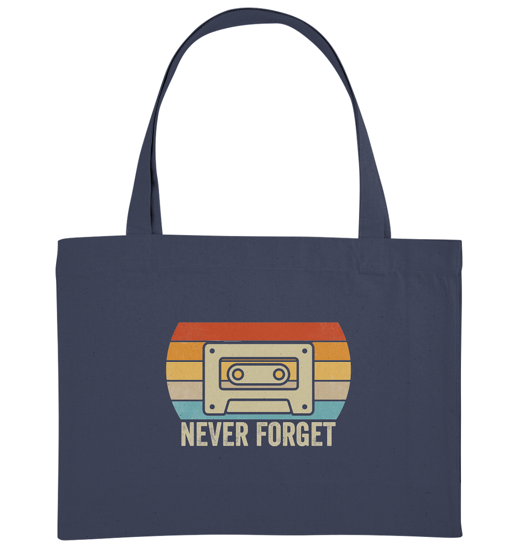 Never Forget Kassette 80's - Organic Shopping-Bag