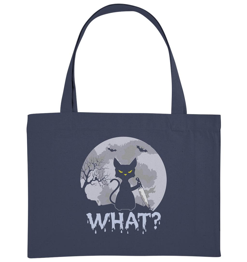 Halloween Katze Horror Lustig - Organic Shopping-Bag