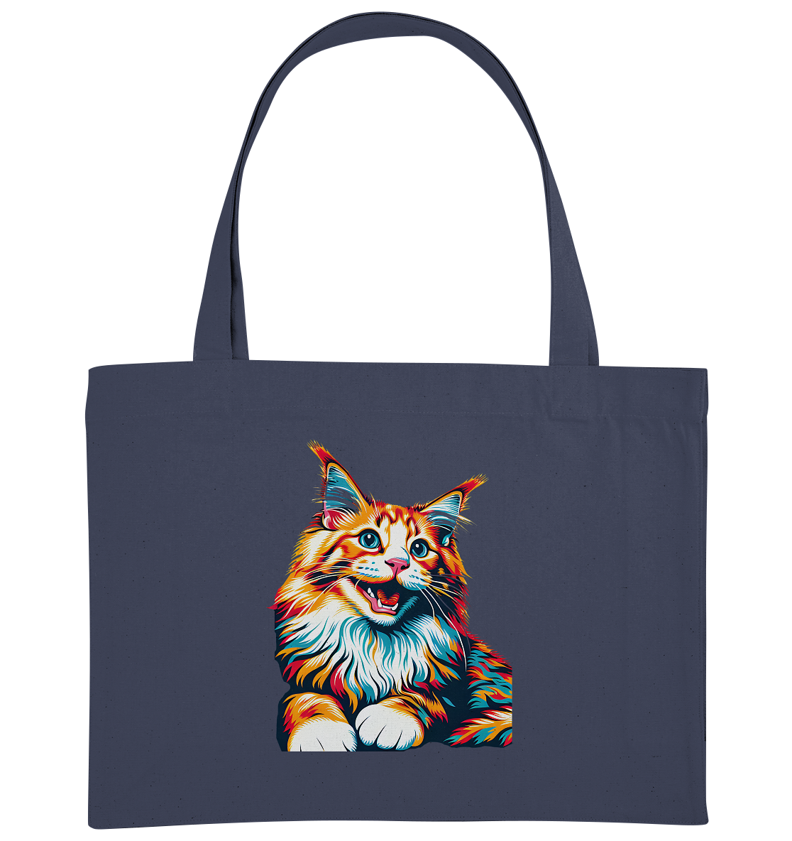 Maine Coon Katze Pop Art - personalisierbar - Organic Shopping-Bag