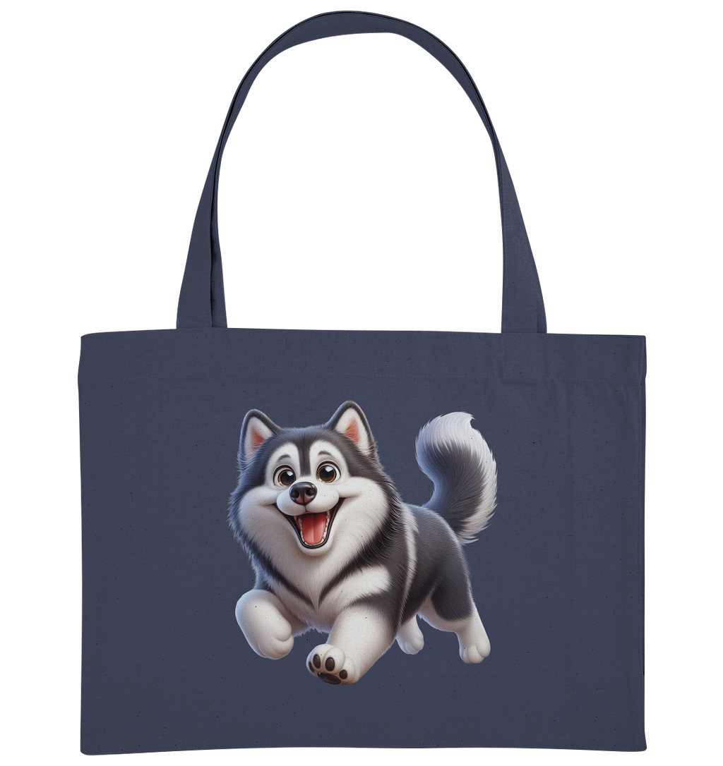 Husky Comic - personalisierbar - Organic Shopping-Bag