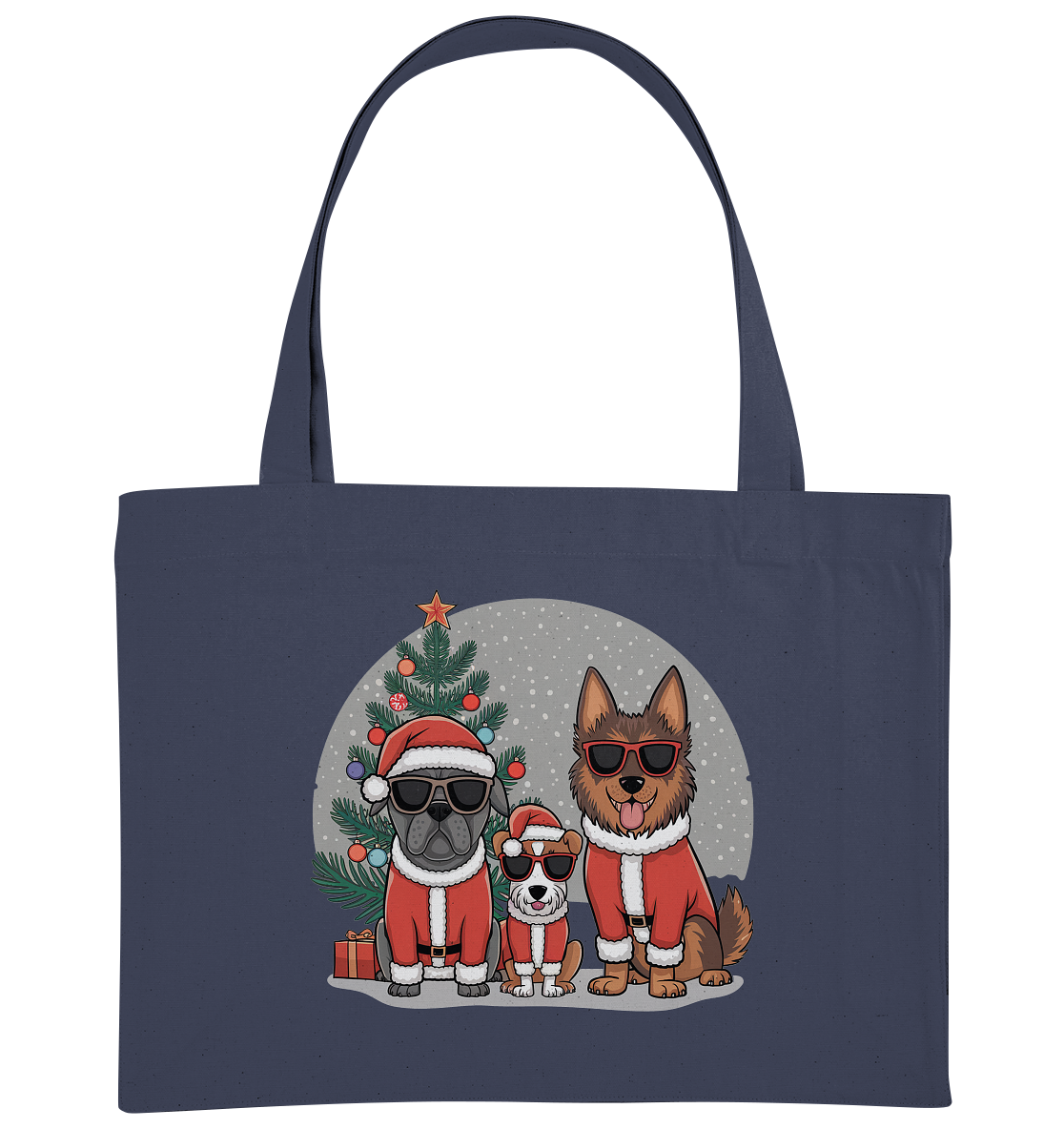 Ugly Christmas Weihnachts Hunde  - Organic Shopping-Bag