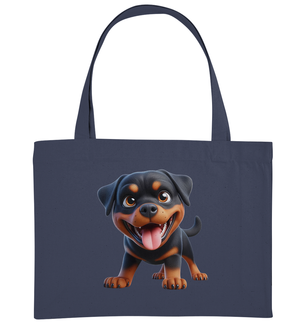Rottweiler Cartoon Hund - personalisierbar - Organic Shopping-Bag