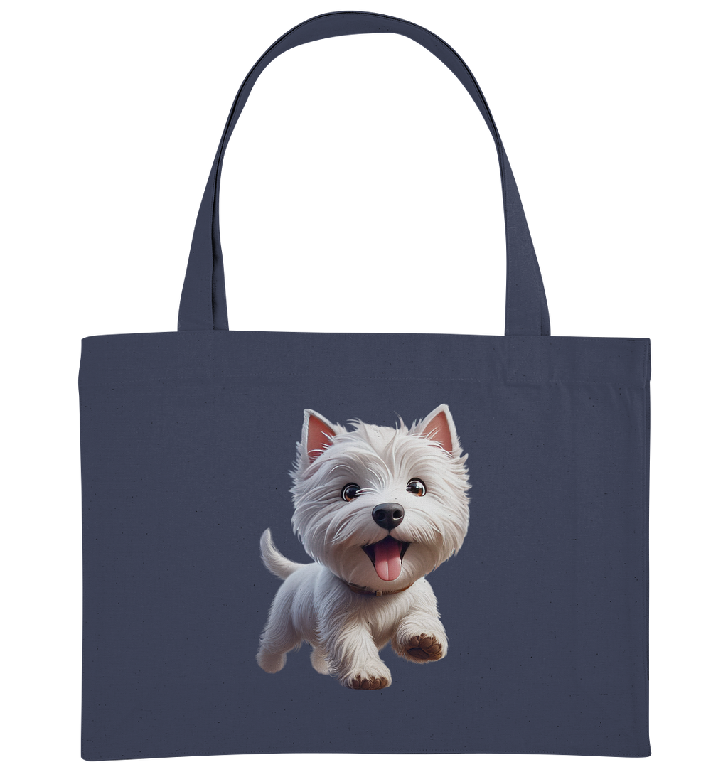 West Highland Terrier Catoon - personalisierbar - Organic Shopping-Bag