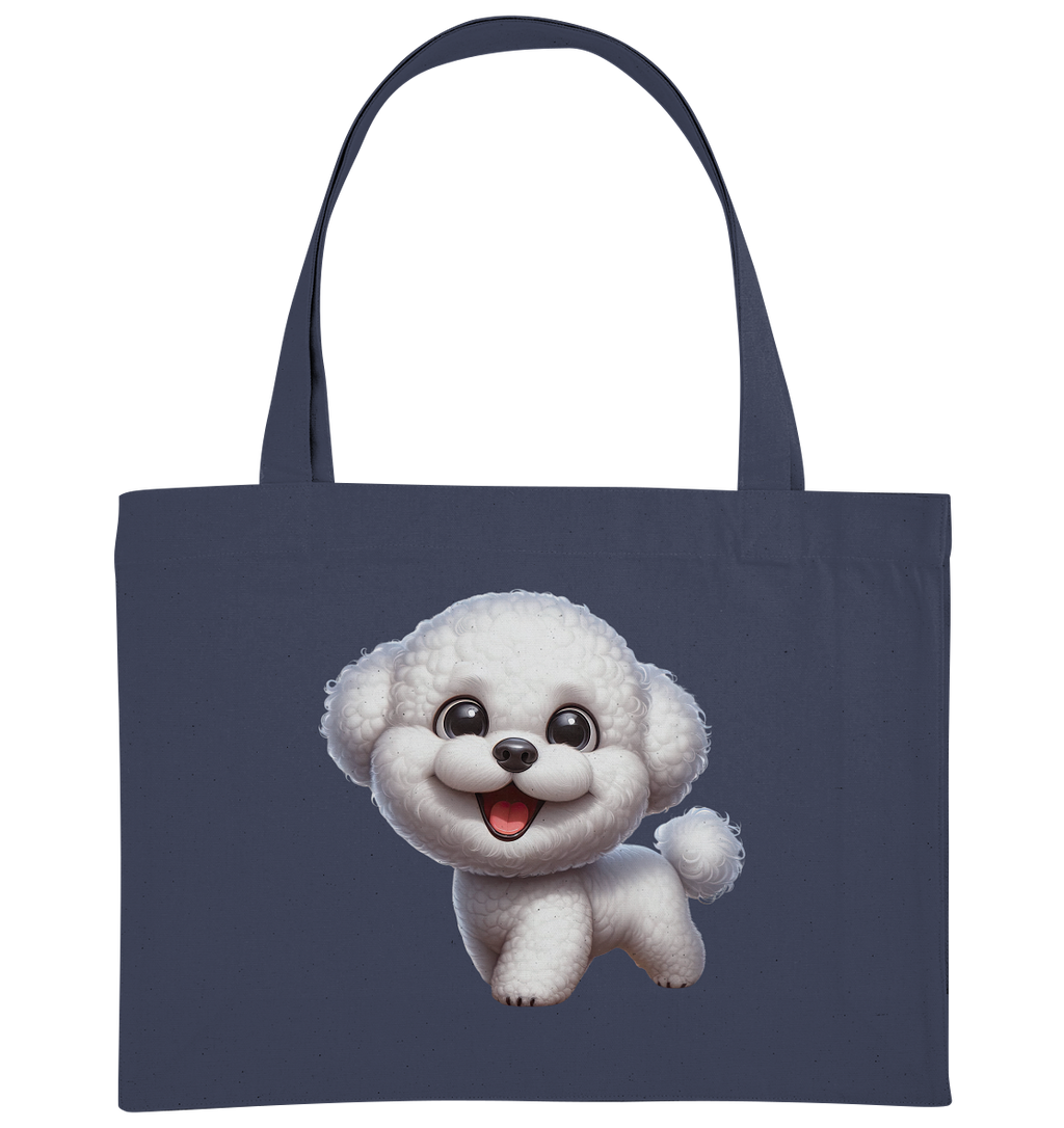 Bichon Frisé Cartoon personalisierbar - Organic Shopping-Bag