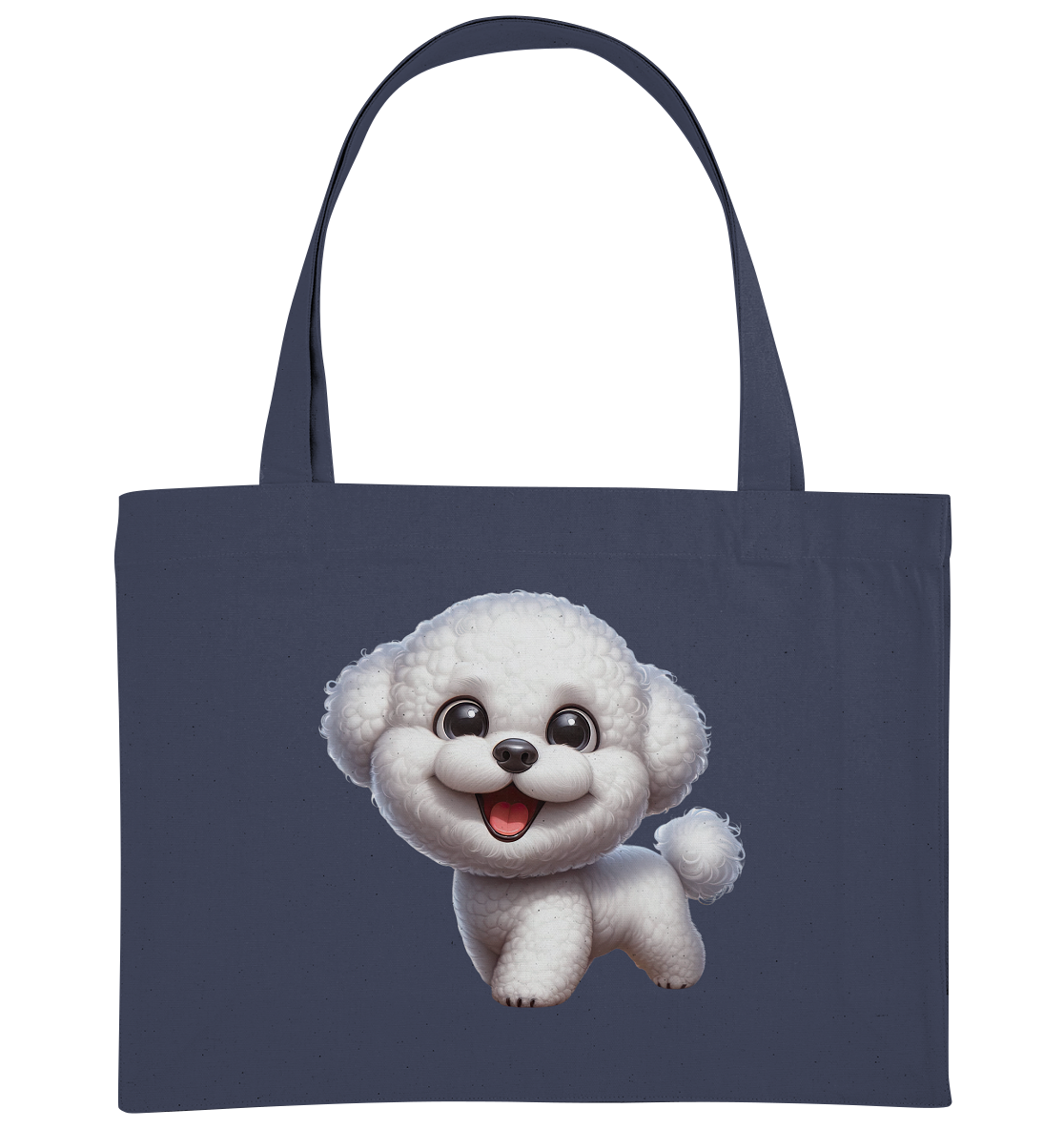 Bichon Frisé Cartoon personalisierbar - Organic Shopping-Bag