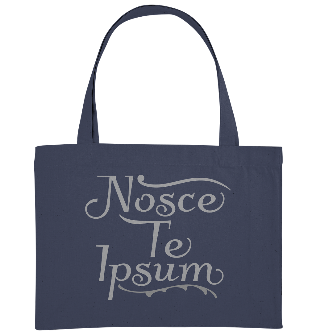 Nosce Te Ipsum – Erkenne dich selbst, Latein  - Organic Shopping-Bag