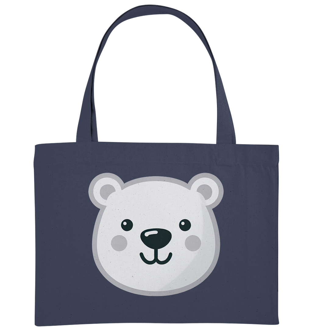 Fröhliche Eisbär Gesicht  - personalisierbar - Organic Shopping-Bag