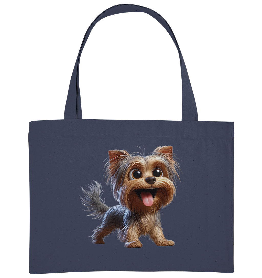 Yorkshire Terrier Cartoon - personalisierbar - Organic Shopping-Bag