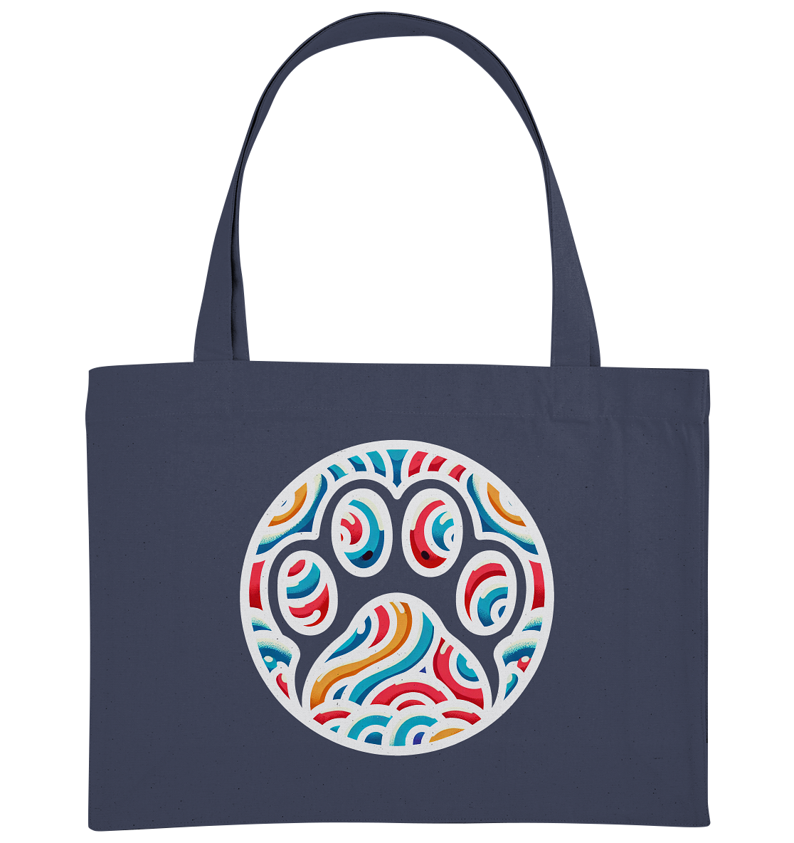Pfote Pop  Kunst farbenfroh 90er Style  - Organic Shopping-Bag