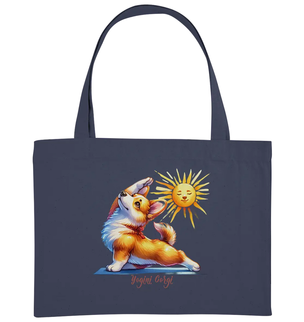 Yoga Corgi Hund yogini Gorgi - personalisierbar - Organic Shopping-Bag - PAWentura
