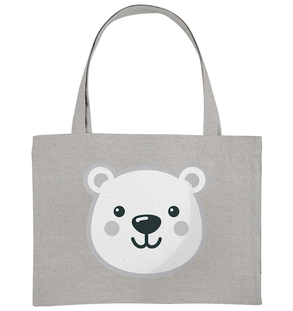 Fröhliche Eisbär Gesicht  - personalisierbar - Organic Shopping-Bag