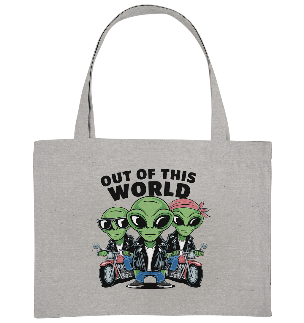 Out of this World Alien Biker - Organic Shopping-Bag