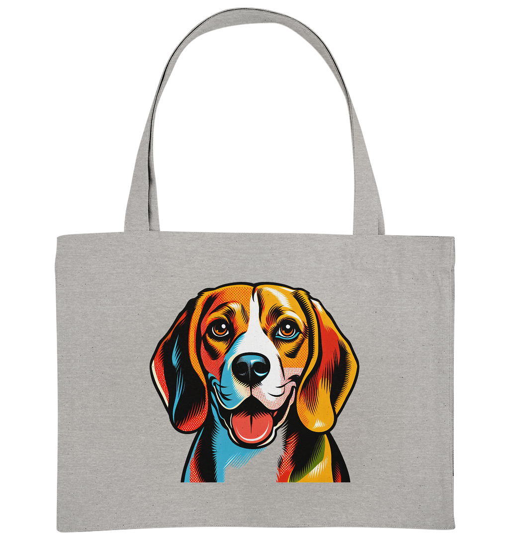Beagle Pop Art - Personalisierbar - Organic Shopping-Bag