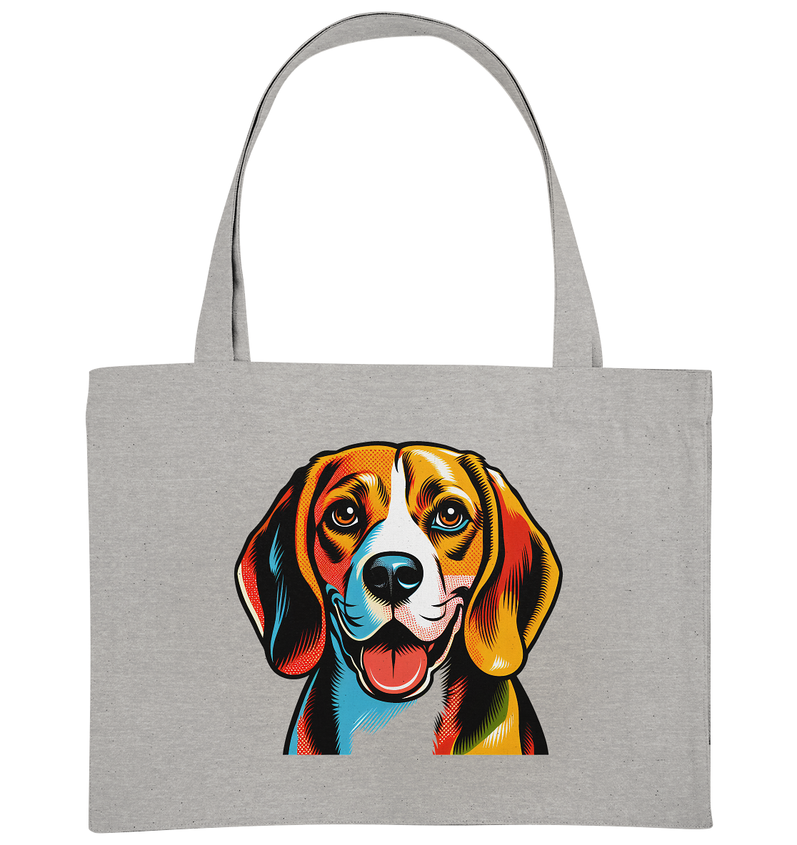 Beagle Pop Art - Personalisierbar - Organic Shopping-Bag