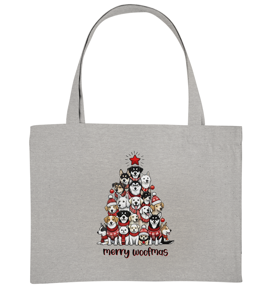 Weihnachten Christmas Hunde Baum Merry Woofmas - Organic Shopping-Bag