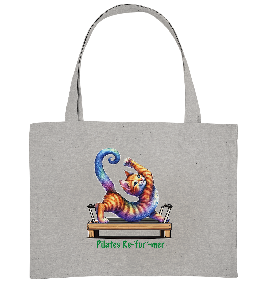 Pilates Reformer Re-fur-mer Katze lustig - Organic Shopping-Bag